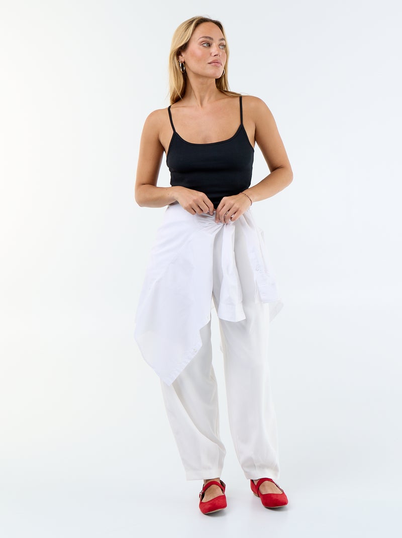 Top de tirantes finos ajustables Negro - Kiabi