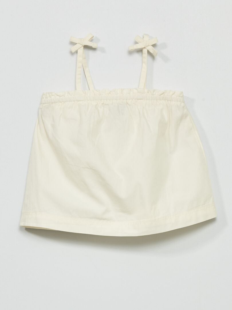 Top de tirantes finos BLANCO - Kiabi