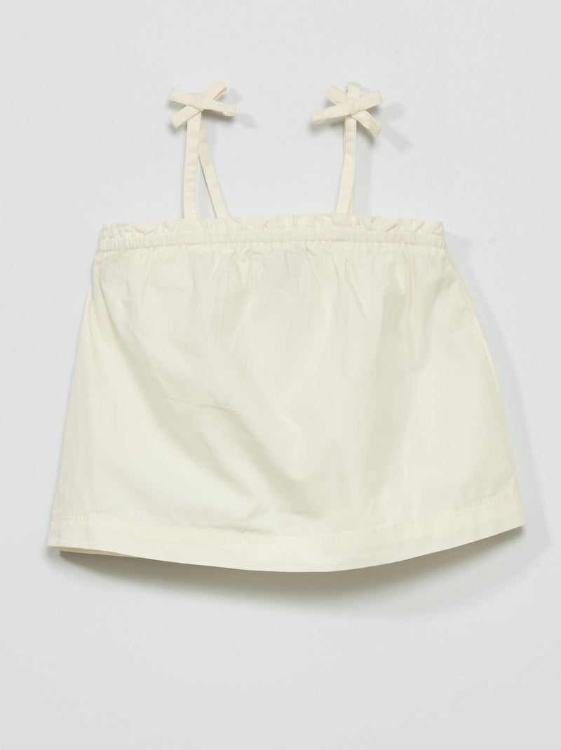 Top de tirantes finos BLANCO - Kiabi
