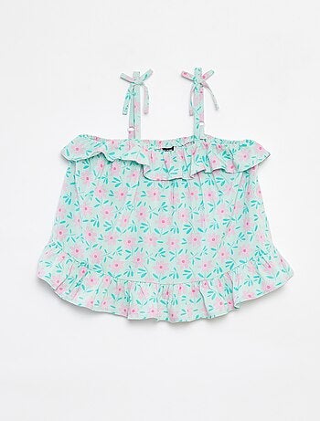 Top de tirantes finos estampado palmeras