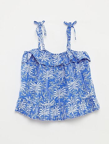 Top de tirantes finos estampado palmeras