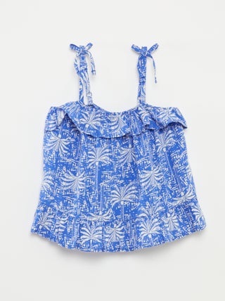 Top de tirantes finos estampado palmeras
