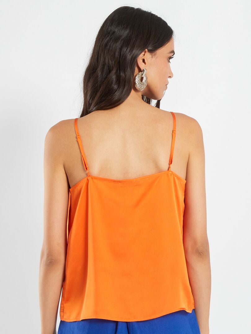 Top de tirantes finos NARANJA - Kiabi