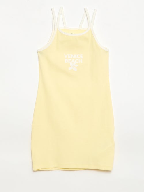 Top de tirantes finos y estampado en el pecho - Kiabi