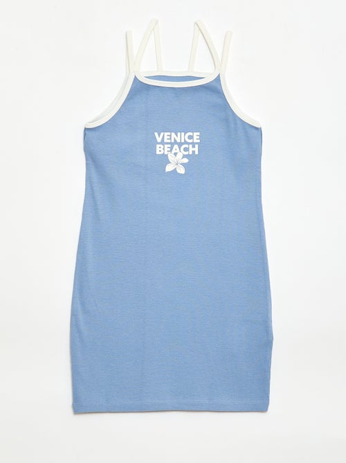 Top de tirantes finos y estampado en el pecho - Kiabi