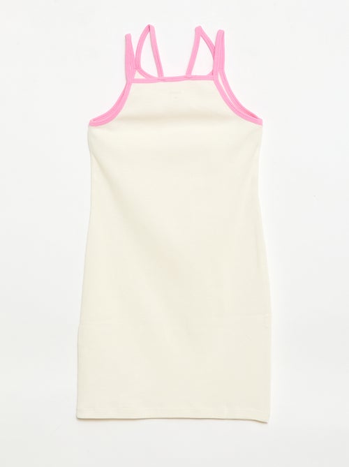 Top de tirantes finos y estampado en el pecho - Kiabi