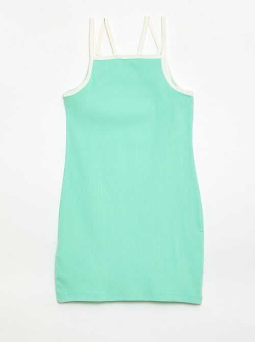 Top de tirantes finos y estampado en el pecho - Kiabi