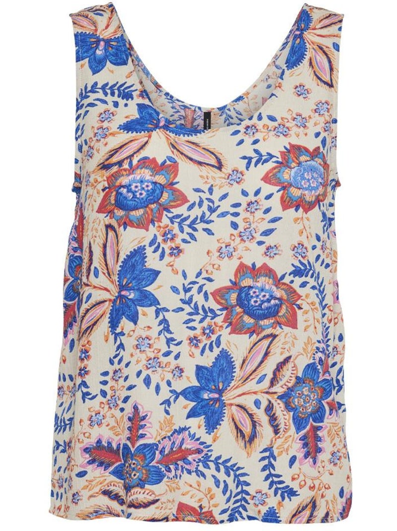 Top de tirantes floral vero moda para mujer Azul - Kiabi