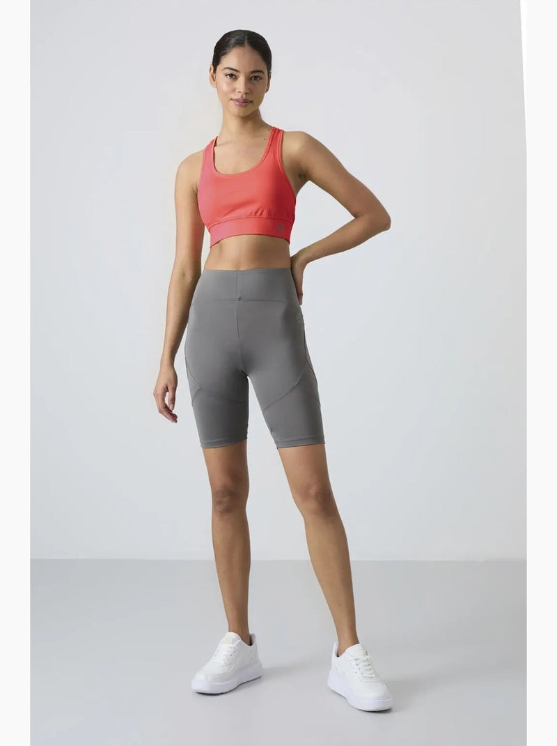 Top deportivo corto ajustado sin mangas tommy Naranja mandarina - Kiabi