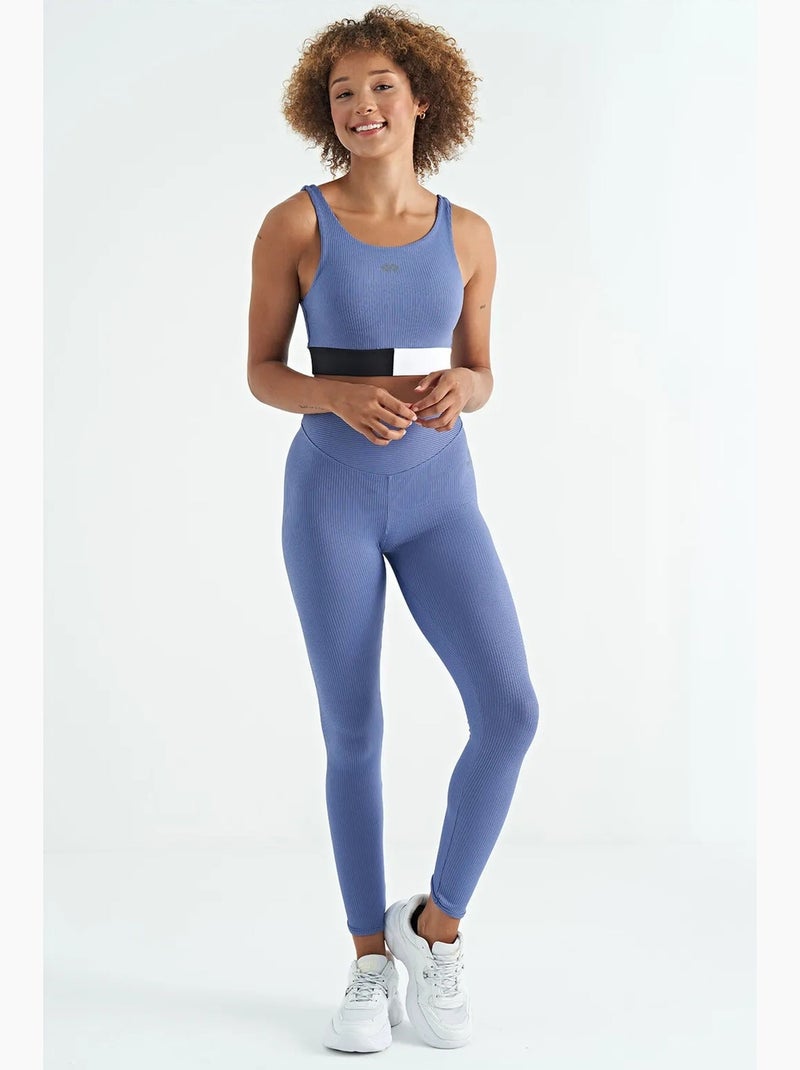 Top deportivo crop sin mangas de bloques de color tommy Azul Negro Blanco - Kiabi