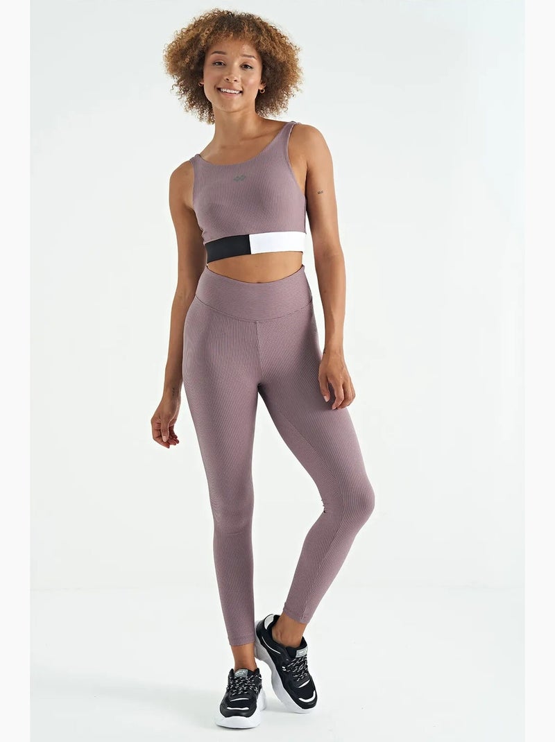 Top deportivo crop sin mangas de bloques de color tommy Rosa viejo - Kiabi