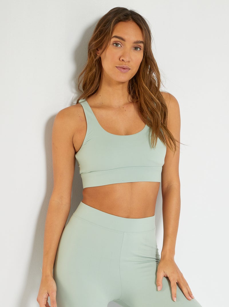 Top deportivo de microfibra VERDE - Kiabi