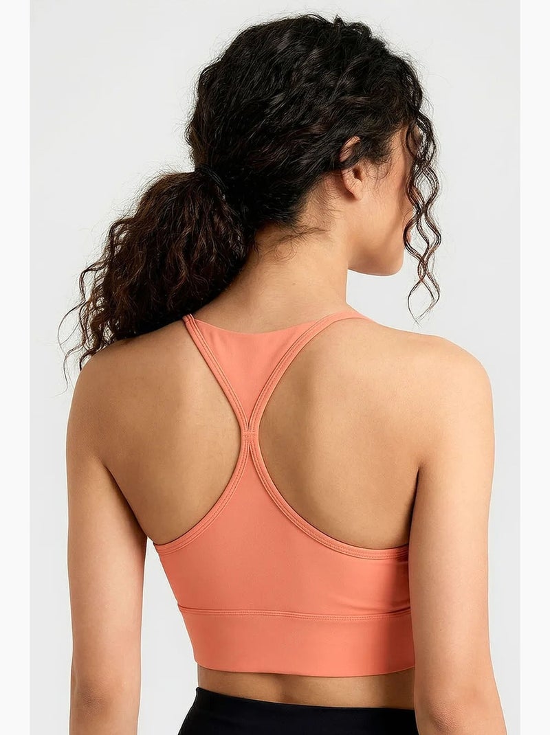 Top deportivo de mujer de poliéster y elastano tommy Naranja claro - Kiabi