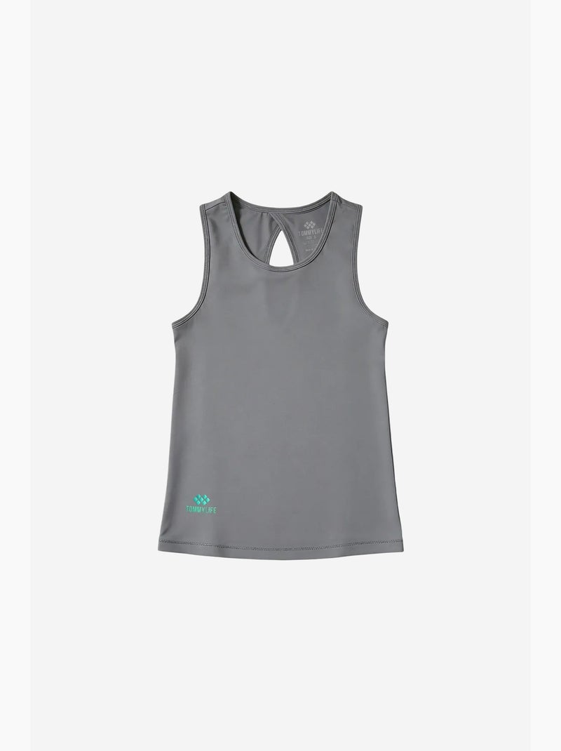 Top deportivo de mujer tommy Gris negro - Kiabi