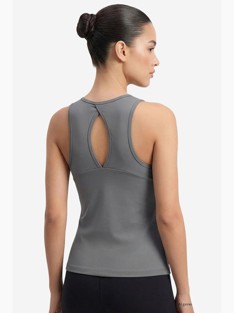 Top deportivo de mujer tommy Gris negro - Kiabi