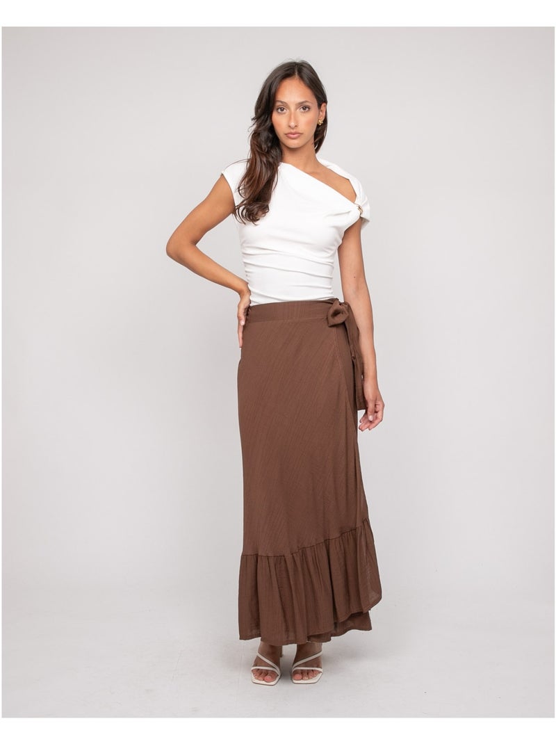 Top drapeado con joya FIJAYA Blanco - Kiabi