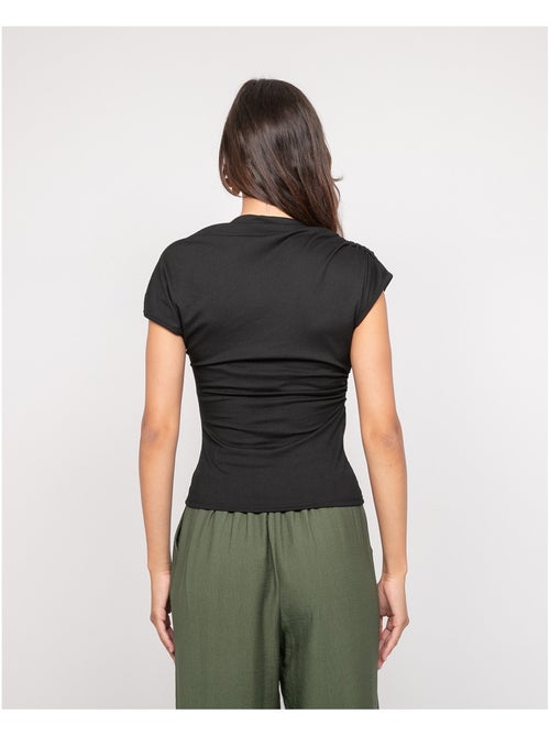 Top drapeado con joya FIJAYA - Kiabi Top drapeado con joya FIJAYA - Kiabi