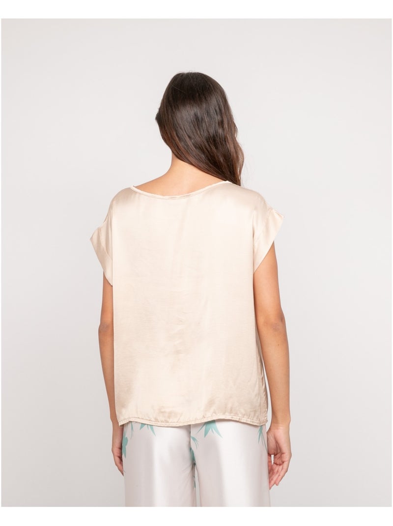 Top efecto satén FRIDOLE Beige - Kiabi