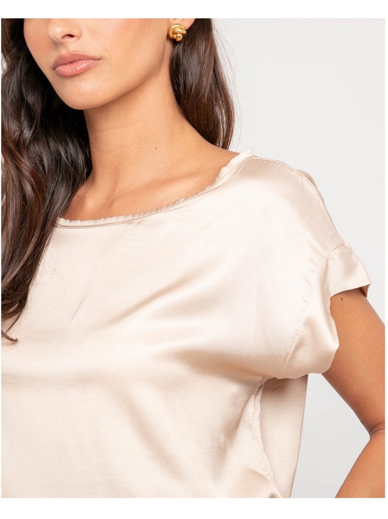 Top efecto satén FRIDOLE Beige - Kiabi