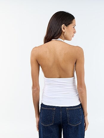Top elástico con cuello halter