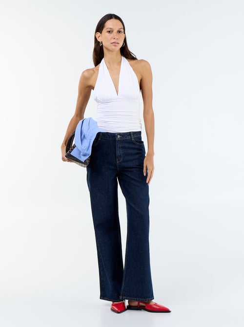 Top elástico con cuello halter - Kiabi