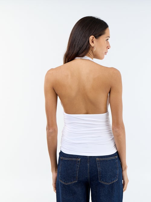 Top elástico con cuello halter - Kiabi