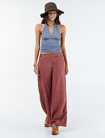Top elástico con cuello halter