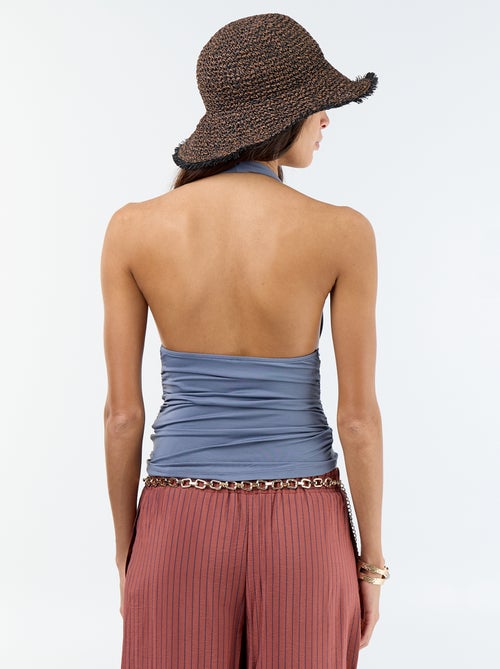 Top elástico con cuello halter - Kiabi