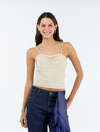 Top estampado con tirantes ajustables