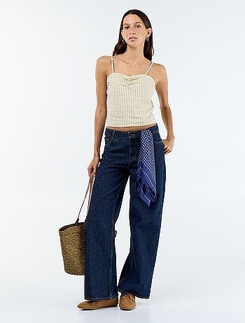 Top estampado con tirantes ajustables
