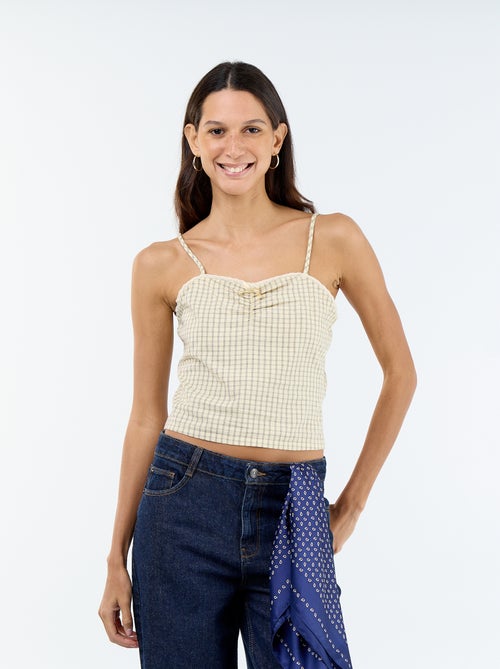 Top estampado con tirantes ajustables - Kiabi