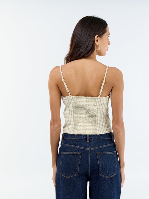 Top estampado con tirantes ajustables - Kiabi