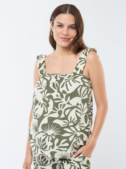 Top estampado de hojas 'Only Maternity' - Kiabi
