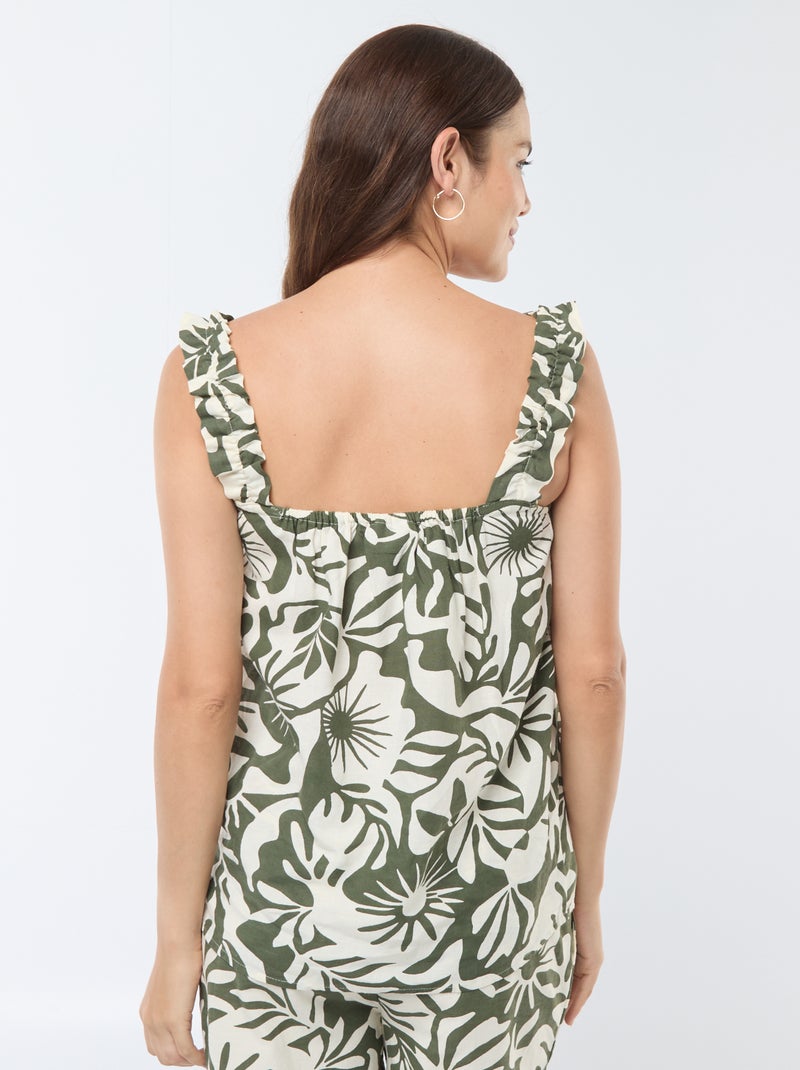 Top estampado de hojas 'Only Maternity' KAKI - Kiabi