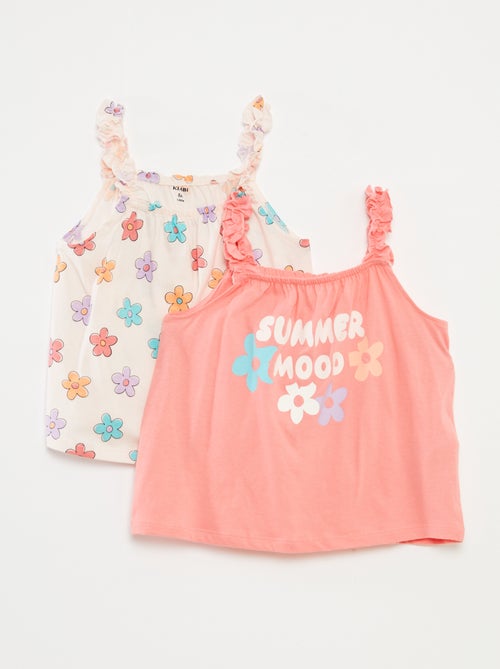 Top estampado de tirantes con volantes - Kiabi