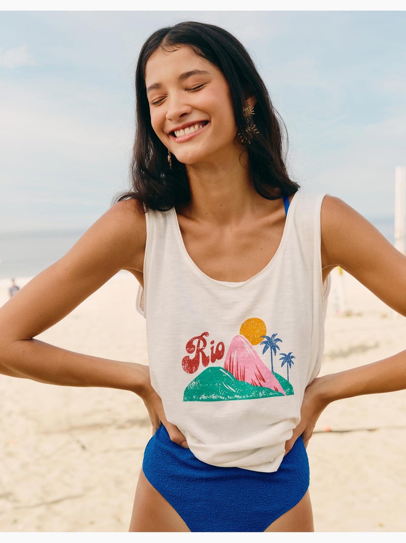 Top estampado, MO Fashion Blanco - Kiabi