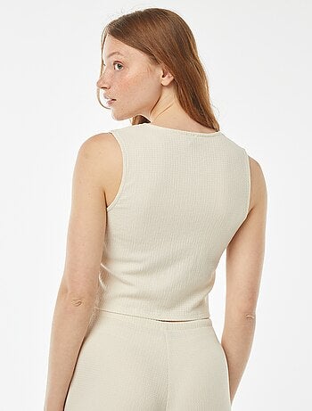Top estilo chaleco de traje