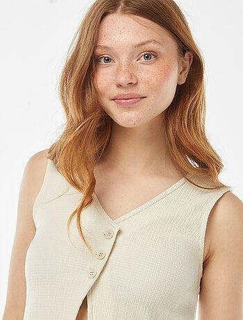 Top estilo chaleco de traje