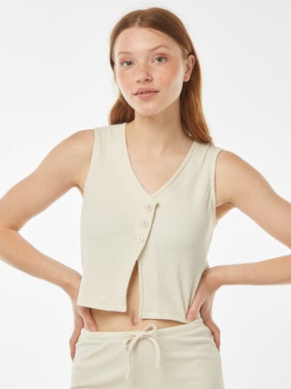 Top estilo chaleco de traje