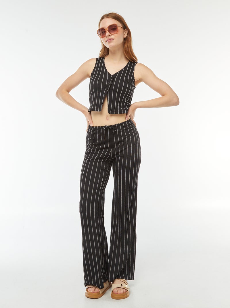Top estilo chaleco de traje Negro - Kiabi