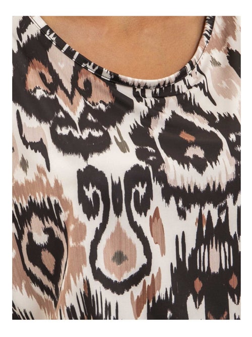 Top fluido de manga corta estampado FLORINE - Kiabi