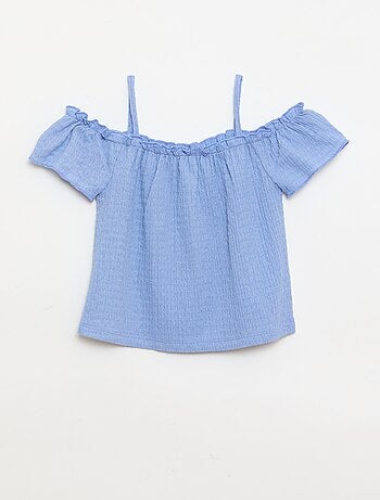 Top fruncido de tirantes finos