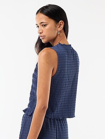 Top fruncido sin mangas