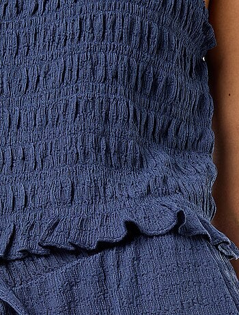 Top fruncido sin mangas