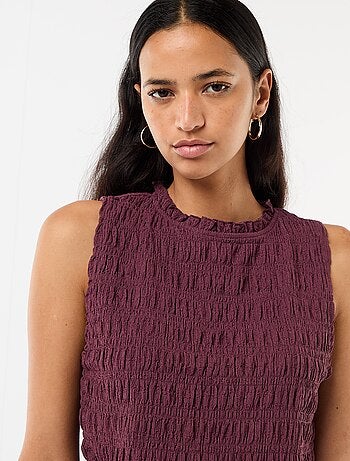 Top fruncido sin mangas