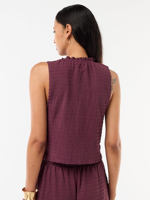 Top fruncido sin mangas - Kiabi