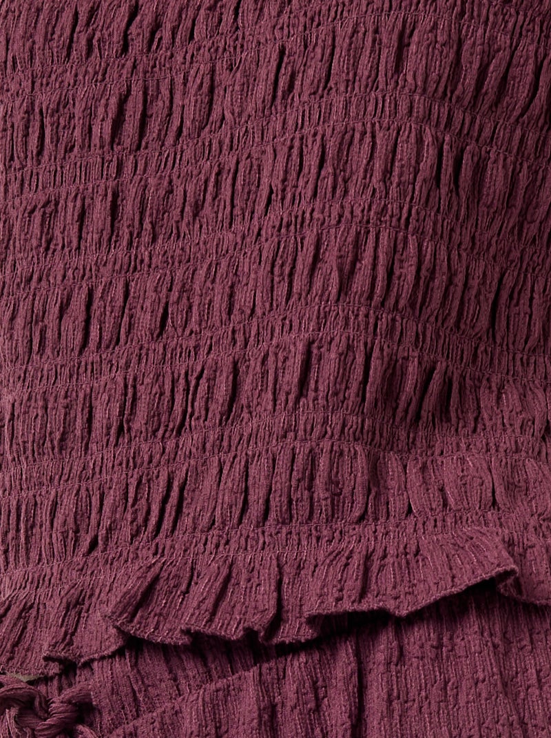 Top fruncido sin mangas Purpura - Kiabi