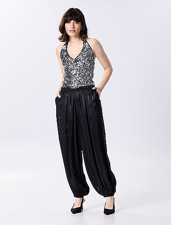 Top halter de lentejuelas