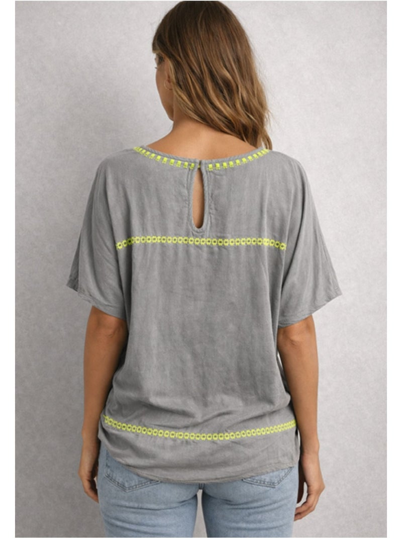 Top Kebello Gris - Kiabi