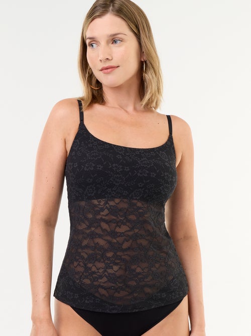 Top lencero de encaje elástico - Kiabi